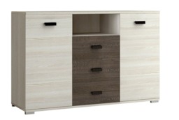 Nelly Sideboard Cabinet 135cm - Oak Silver 135cm - thumbnail 1