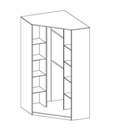 Pok PO-01 Corner Wardrobe 95cm - Grey Matt 95cm - thumbnail 4
