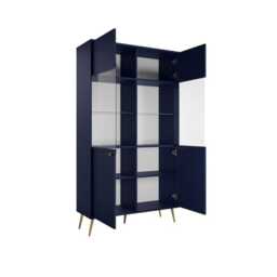 Rose Tall Display Cabinet 106cm - Blue 106cm - thumbnail 2
