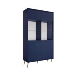 Rose Tall Display Cabinet 106cm - Blue 106cm - thumbnail 1