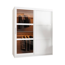 Parma III Sliding Door Wardrobe 150cm - Black 150cm - thumbnail 4