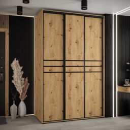 Cannes X Sliding Door Wardrobe 160cm - White 160cm - thumbnail 5