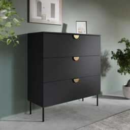 Mond Chest Of Drawers 100cm - Black 100cm - thumbnail 1