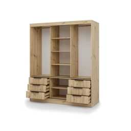 Vira Sliding Door Wardrobe 180cm - Oak Artisan 180cm - thumbnail 8