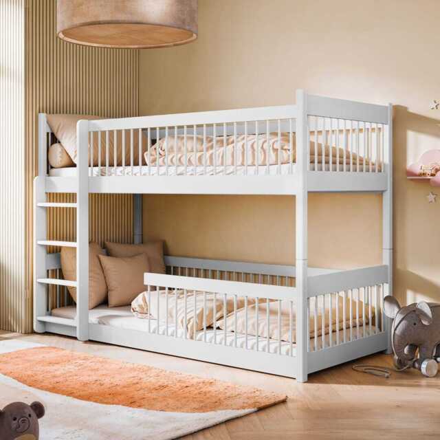Wooden Bunk Bed Boston - White Without Mattresses - image 1