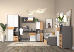 Carini CA5 Bookcase 35cm - Grey 35cm - thumbnail 3