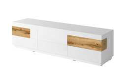 Silke 40 TV Cabinet 206cm - White Gloss / Wotan Oak 206cm - thumbnail 5