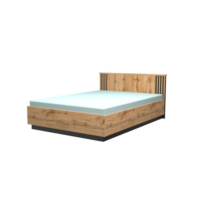 Lamelo LA16 Bed Frame [EU King] - Oak Wotan 160 x 200cm - image 1