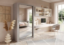 Arti 19 - 2 Sliding Door Wardrobe 120cm - White Matt 120cm - thumbnail 7