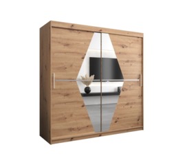 Boliwia Sliding Door Wardrobe 200cm - Oak Artisan 200cm - thumbnail 2