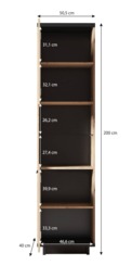 Ines 11 Tall Display Cabinet 51cm - 51cm Oak Artisan - thumbnail 2