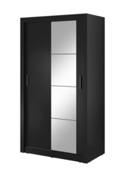 Arti 6 - 2 Sliding Door Wardrobe 120cm - Black Matt 120cm - thumbnail 7