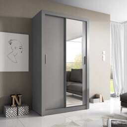 Arti 6 - 2 Sliding Door Wardrobe 120cm - Black Matt 120cm - thumbnail 2