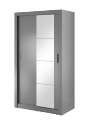 Arti 6 - 2 Sliding Door Wardrobe 120cm - Black Matt 120cm - thumbnail 3