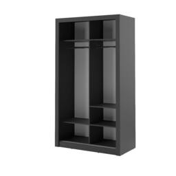 Arti 6 - 2 Sliding Door Wardrobe 120cm - Black Matt 120cm - thumbnail 8