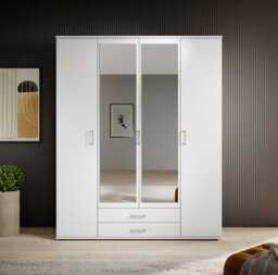 Karl Hinged Door Wardrobe 160cm - White 160cm - thumbnail 5