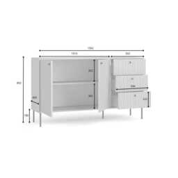 Iris Sideboard Cabinet 156cm - Grey 156cm - thumbnail 3