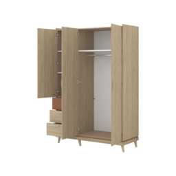Scandi Hinged Door Wardrobe 144cm - Green 144cm - thumbnail 8