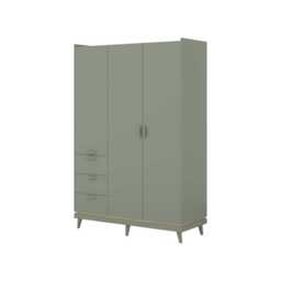 Scandi Hinged Door Wardrobe 144cm - Green 144cm - thumbnail 2