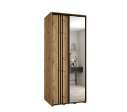 Cannes VII Sliding Door Wardrobe 110cm - White 110cm - thumbnail 3