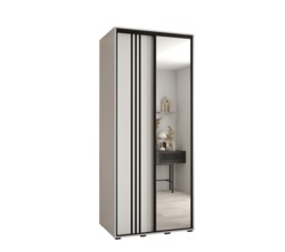 Cannes VII Sliding Door Wardrobe 110cm - White 110cm - thumbnail 6