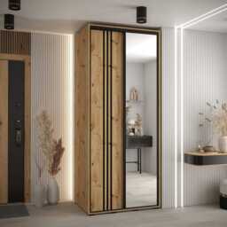 Cannes VII Sliding Door Wardrobe 110cm - White 110cm - thumbnail 2