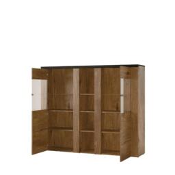 Larona 46 Display Cabinet 155cm - Oak Riviera 155cm - thumbnail 3