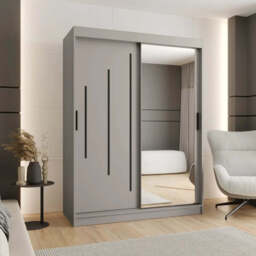 Rubino Y2 Sliding Door Wardrobe 150cm - Cashmere 150cm - thumbnail 1