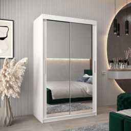 Tokyo III Sliding Door Wardrobe 120cm - Black 120cm - thumbnail 2