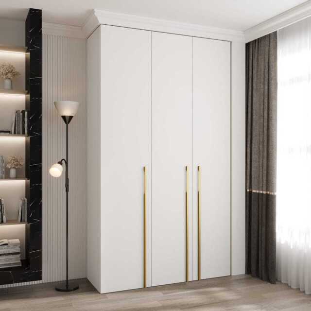 Como III Hinged Door Wardrobe 140cm - White 140cm - image 1