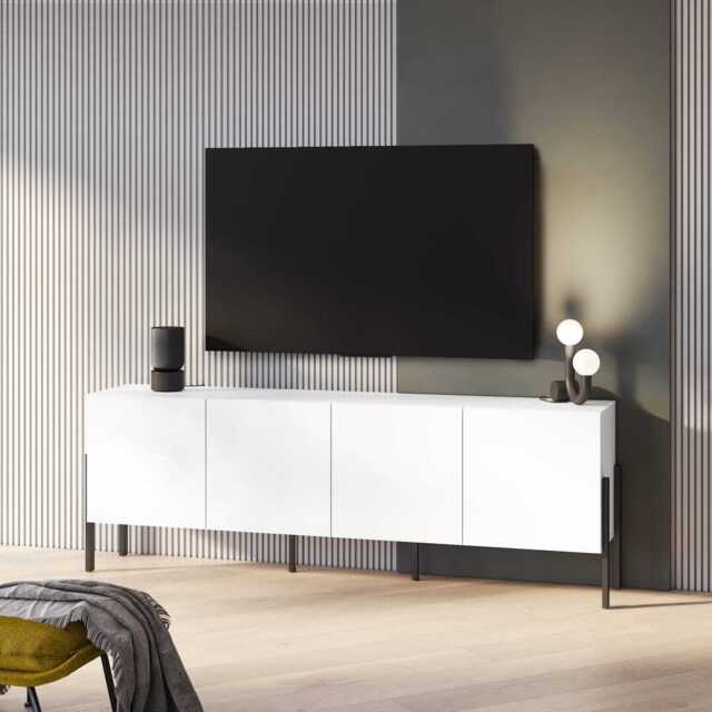 Jukon 25 TV Cabinet 204cm - White 204cm - image 1