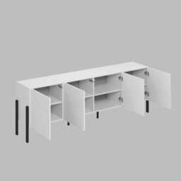 Jukon 25 TV Cabinet 204cm - White 204cm - thumbnail 6