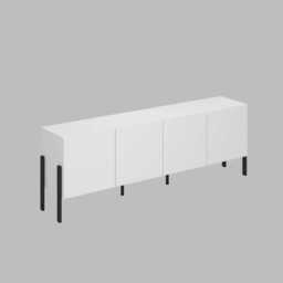 Jukon 25 TV Cabinet 204cm - White 204cm - thumbnail 5