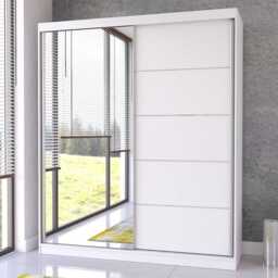 Bella 03 Sliding Door Wardrobe 183cm - Oak Sonoma White Matt 183cm - thumbnail 3