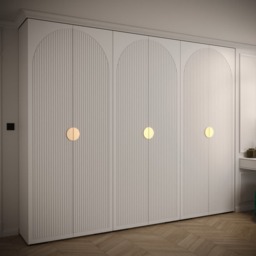 Manhattan I Hinged Door Wardrobe 300cm - Black 300cm - thumbnail 2