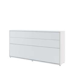 BC-06 Horizontal Wall Bed Concept 90cm - White Gloss 90 x 200cm - thumbnail 2