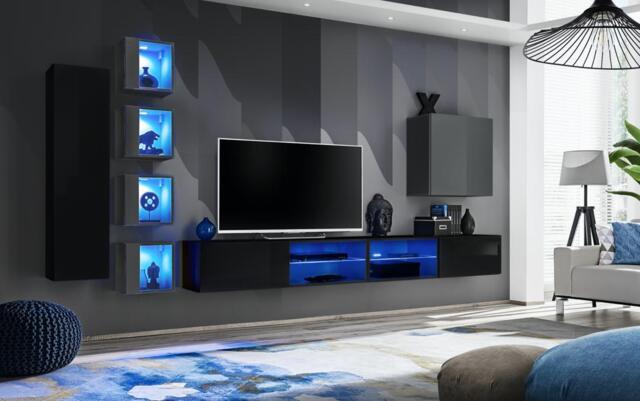 "Switch XXVI Wall Entertainment Unit For TVs Up To 75"" - Black 320cm Graphite" - image 1
