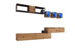 "Switch Metal III Entertainment Unit For TVs Up To 60"" - 280cm Oak Wotan" - thumbnail 8