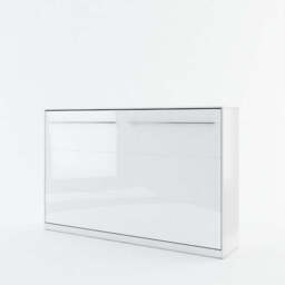 CP-05 Horizontal Wall Bed Concept 120cm - White Gloss 120 x 200cm - thumbnail 1