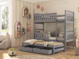 Viki Bunk Bed with Trundle and Storage - Pine Foam/Bonnell Mattresses - thumbnail 8