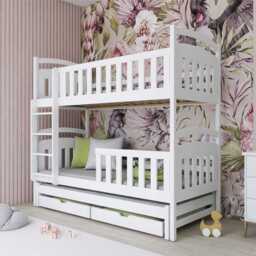 Viki Bunk Bed with Trundle and Storage - Pine Foam/Bonnell Mattresses - thumbnail 2