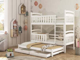 Viki Bunk Bed with Trundle and Storage - Pine Foam/Bonnell Mattresses - thumbnail 4