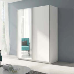 Gozo Sliding Door Mirrored Wardrobe - Oak Sonoma 150cm - thumbnail 2