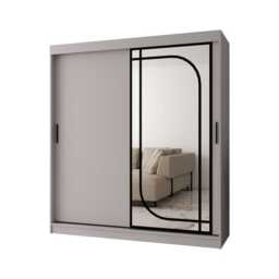 Alabama Sliding Door Wardrobe 180cm - White 180cm - thumbnail 5