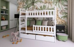 Wooden Bunk Bed Ignas with Storage - Graphite Without Mattresses - thumbnail 6