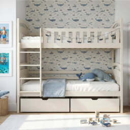 Wooden Bunk Bed Ignas with Storage - Graphite Without Mattresses - thumbnail 2