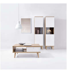 Primo Coffee Table 107cm - White 107cm - thumbnail 3