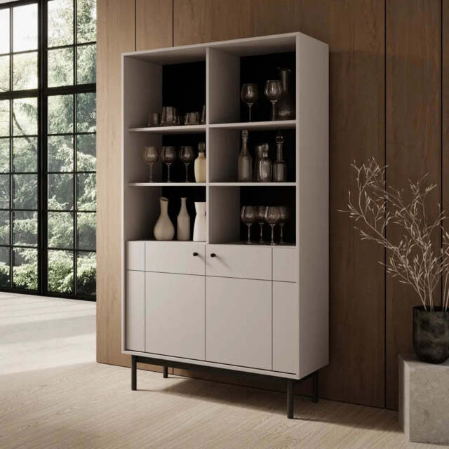 Japandi Bookcase 104cm - Cashmere 104cm - image 1