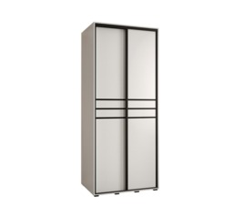 Cannes X Sliding Door Wardrobe 120cm - White 120cm - thumbnail 2