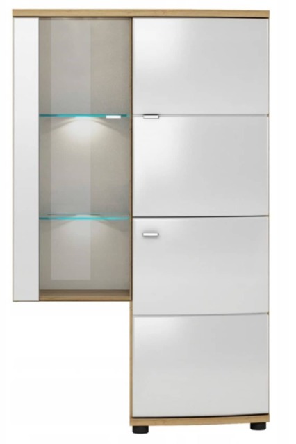Polo 33 Display Cabinet - White Gloss 86cm - image 1